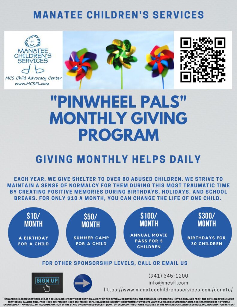 Pinwheel Pals Monthly Giving Program